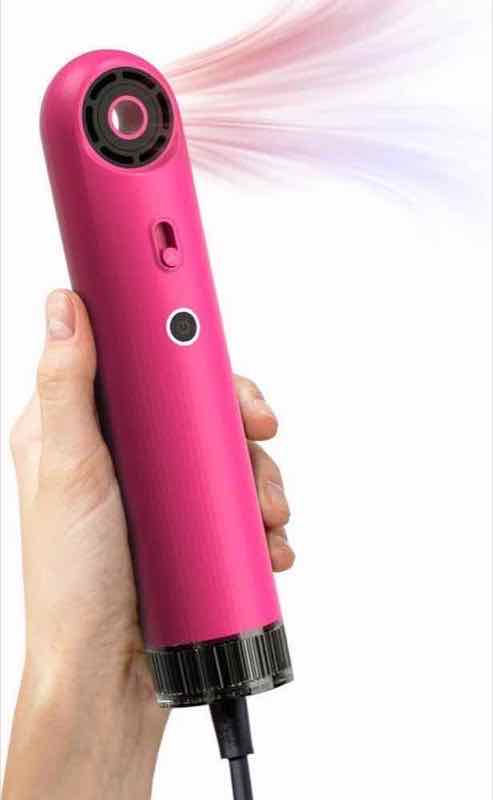 Portable brushless high-speed hair dryer with fast low-heat airflow